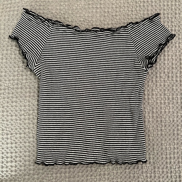 Bradely Michelle Tops - Striped Off The Shoulder Top
